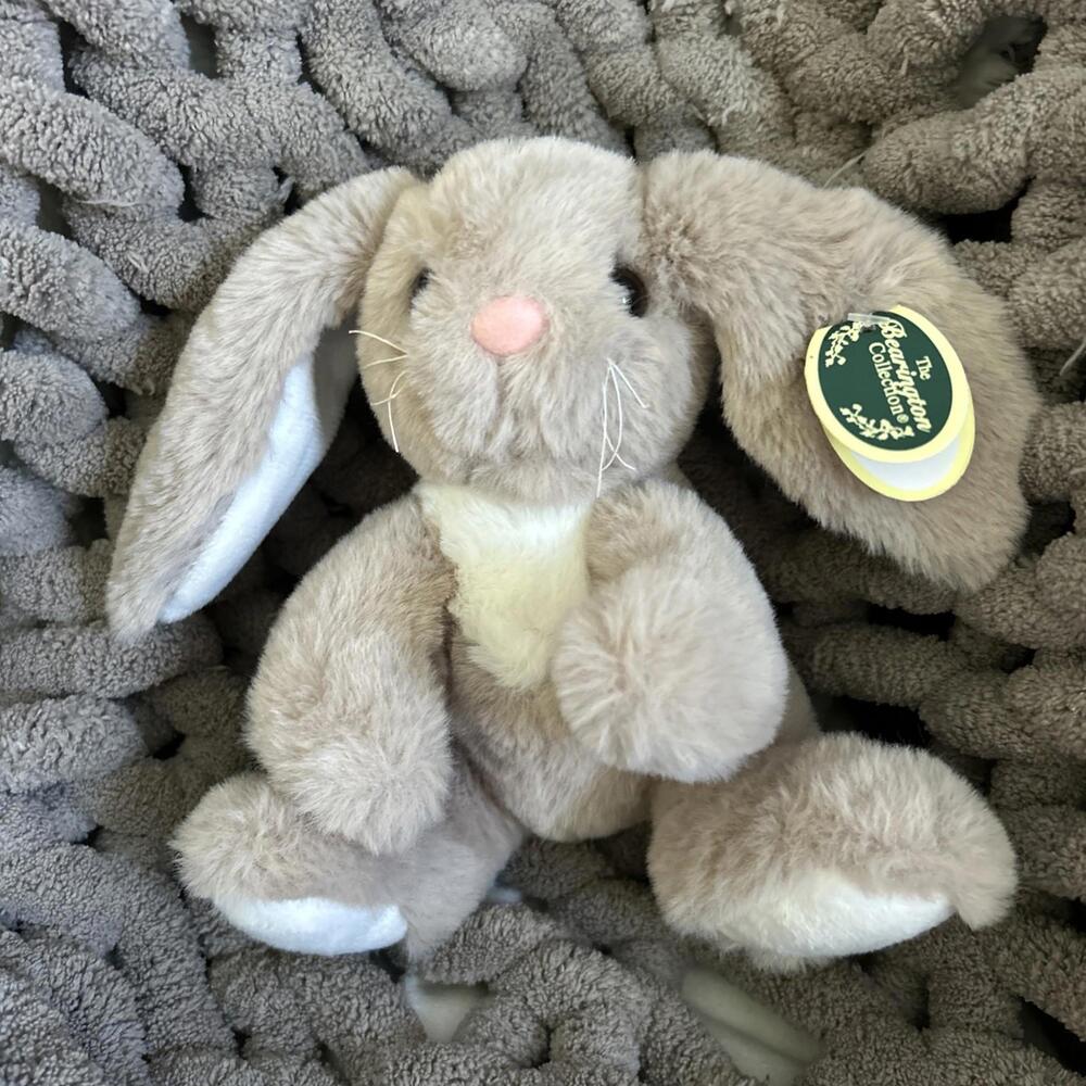 Bearington Collection Lil Boomer Bunny Rabbit Plush 450372 Light Taupe NWT SOFT!